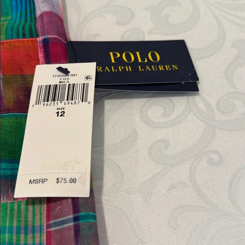 Ralph Lauren Patchwork One Piece Bathing Suit. Size 12